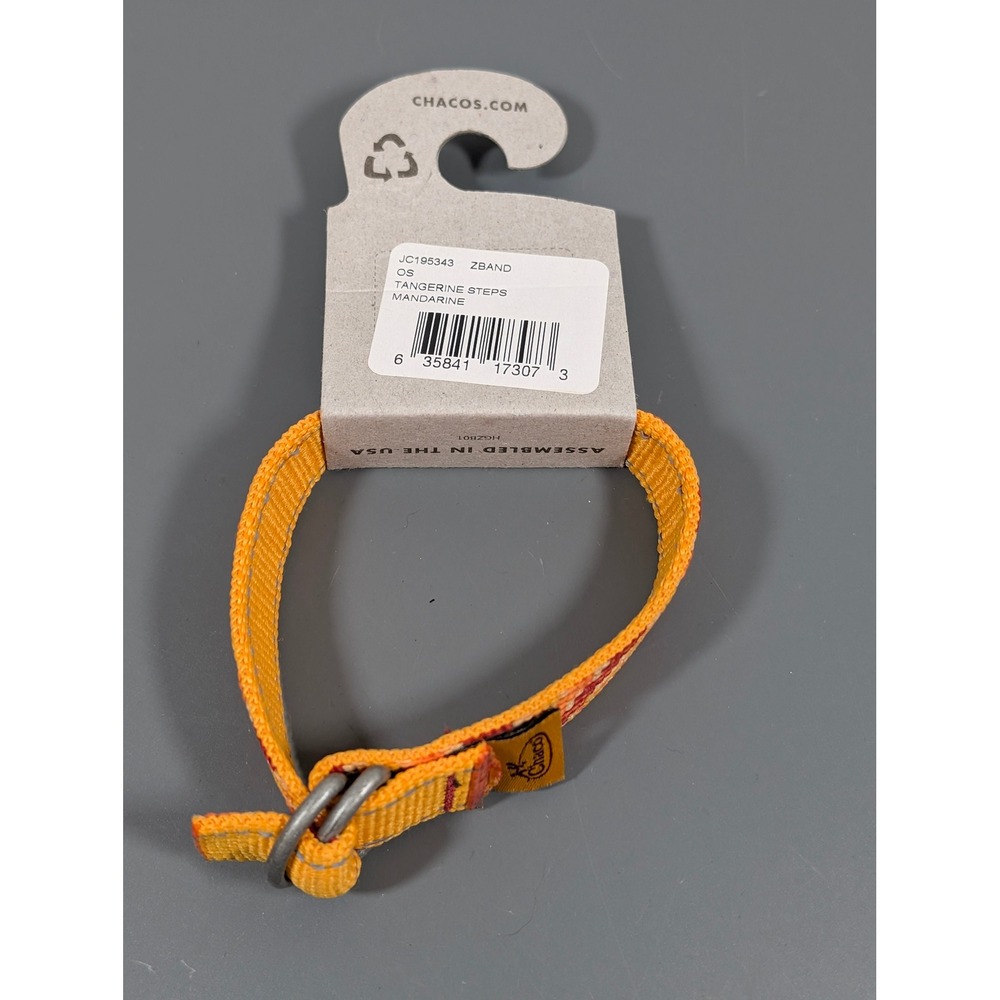 Chaco Z Band Bracelet Tangerine Steps Pattern Adjustable Nylon‎ Cord NWT - Picture 4 of 4